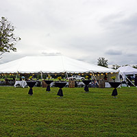 outside reception tent
